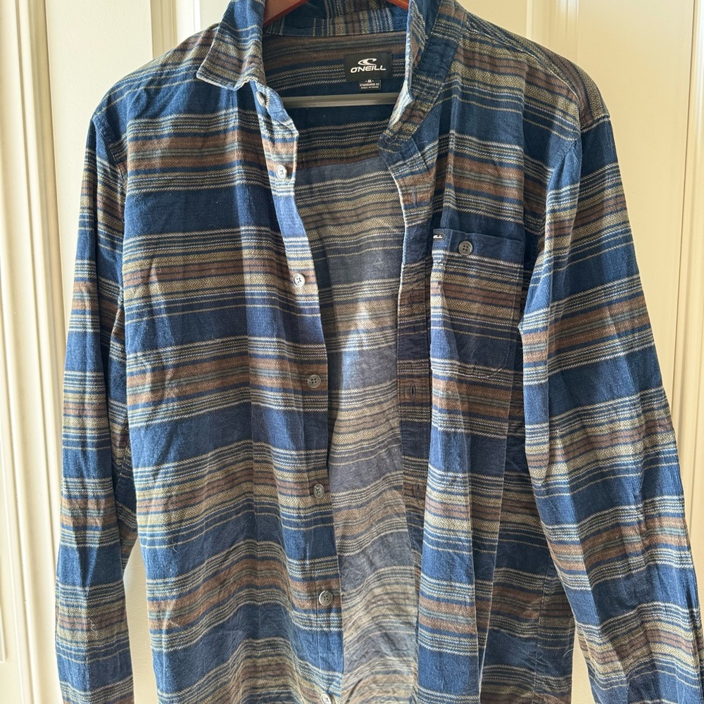 O'Neill Men's Multicolor Striped Button Down Shirt